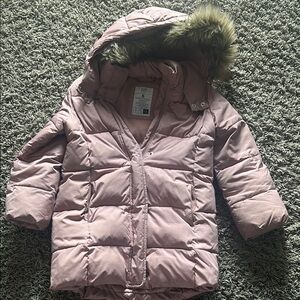 Chic Pink Quilted Jacket with Faux Fur Trim
